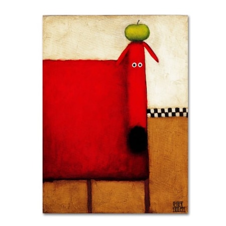 Trademark Fine Art Daniel Patrick Kessler 'Red Dog With Apple